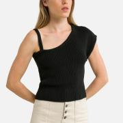 Pull asymétrique à bretelle et manche AGNETA