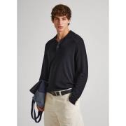 Pull col polo manches longues