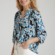 Blouse imprimée, col à nouer