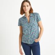 Chemise imprimé floral, manches courtes