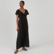 Robe maxi longue, manches volantées