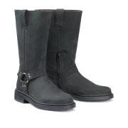 Bottes motarde en cuir nubuck