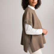 Poncho col rond en maille milano