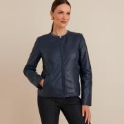 Blouson court en cuir de mouton