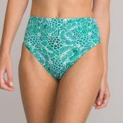 Bas de maillot de bain culotte haute, motif fleurs