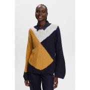 Pull tricolore colorblock col rond