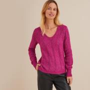 Pull col V, en fine maille pointelle