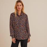 Chemise, imprimé floral, manches longues