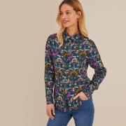 Chemise imprimé floral, manches longues