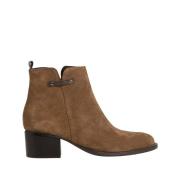 Bottines en cuir, talon