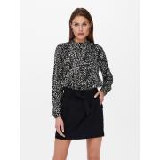 Blouse imprimée, col montant