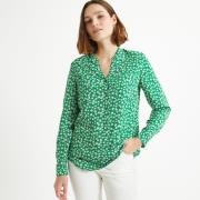 Blouse col tunisien, imprimé floral