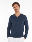 Pull col V en coton pima et cachemire