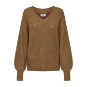 Pull maille brillante, col V