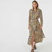 Robe-chemise longue, imprimé animalier