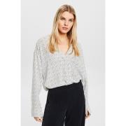 Blouse col V imprimée