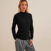 Pull en cachemire col montant en fine maille