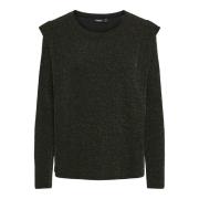 T-shirt maille brillante, col rond