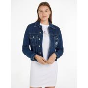 Veste courte en denim boutonnée