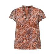 Blouse imprimée à manches courtes