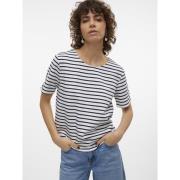 T-shirt rayé, col rond