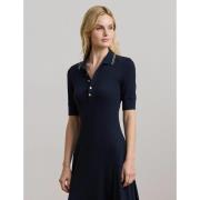 Robe midi évasée col polo