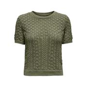 Pull col rond manches courtes