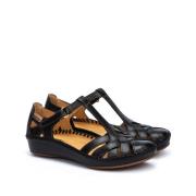 Sandales semi-compensées en cuir Vallarta