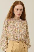 Blouse imprimée col rond, manches longues, JEANNE