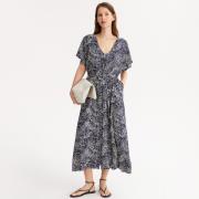 Robe évasée, imprimé floral, longue