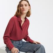 Chemise en soie, manches longues