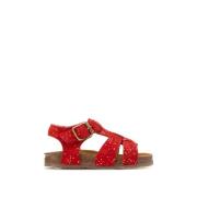 Sandales en cuir effet foil
