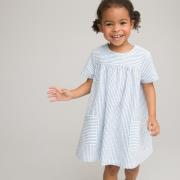 Robe manches courtes rayée