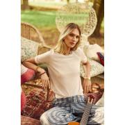 Pull maille fine, col rond manches courtes MARILOU