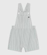 Salopette jambes courtes rayée en coton