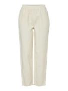 Pantalon droit frangé, taille haute