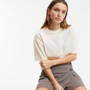 T-shirt loose, col rond, manches courtes