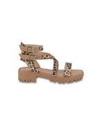 Sandales petit talon en cuir Hursulapo