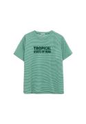 T-shirt rayé ample, col rond manches courtes