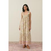 Robe longue imprimée à bretelles, MARCELETTE