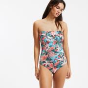 Maillot de bain 1 pièce bustier, imprimé floral