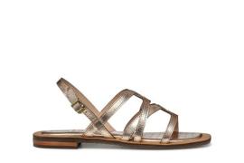 Sandales plates en cuir Sozy, bout carré