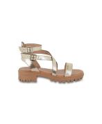 Sandales petit talon en cuir Hursula