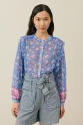 Blouse imprimée col rond manches longues, JANE