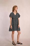 Robe courtes imprimée évasée manches courtes