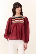 Blouse ample à plastron en crochet, CRIQ