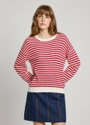 Pull rayé col rond
