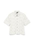 Chemisier manches courtes, broderies anglaises