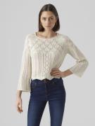Pull brodé col rond manches longues