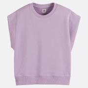 Sweat col rond sans manches, épaules droites